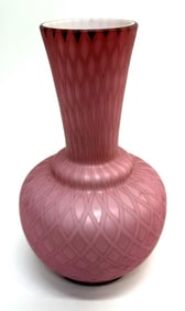 Mt. Washington Victorian Pink Satin Glass Vase