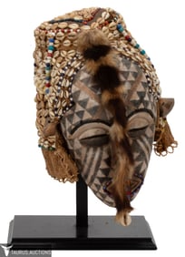 Central Congo Kube Mwaash Cowrie Mask