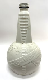 1939 World's Fair Milk Glass Souvenir Bottle
