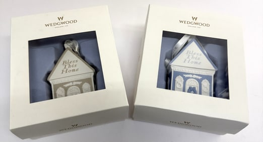 Wedgwood "Bless This Home" Christmas Ornaments