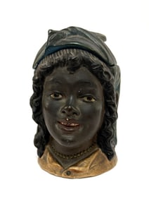 1875 Bernard Bloch Figural Tobacco Jar
