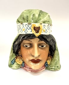 Antique Romani Figural Tobacco Jar