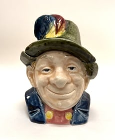 Antique Jovial Man Figural Tobacco Jar