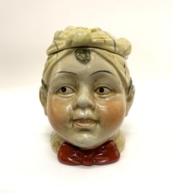 Antique Majolica Tobacco Jar