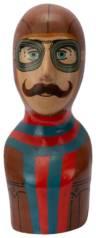 Ace Fighter Pilot Paper Mache Bust - Dodo Designs