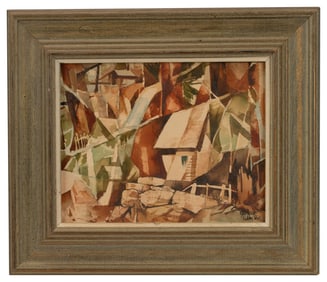 Gustave Wander - Watercolor Cubist Landscape