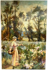 Alan Cote - Maiden in a Field Painting