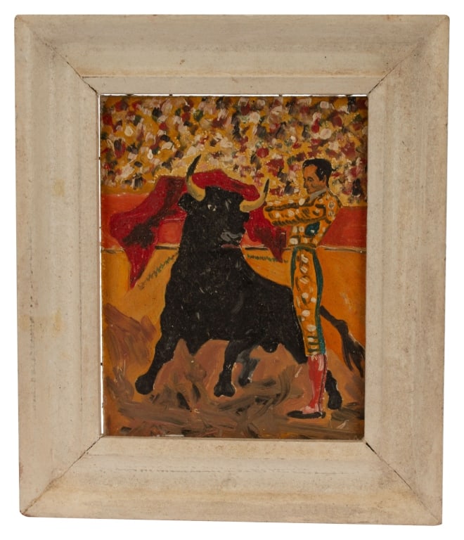 Matador Bull Fighter Scene - Oil Painting (1 of 6)