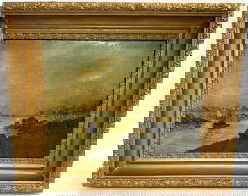 Harbor Scene Oil Painting, HBW