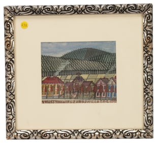 Nikifor Krynicki - Landscape with Church