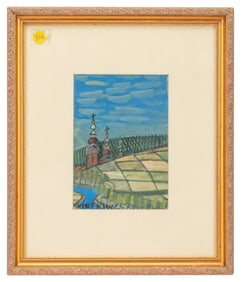 Nikifor Krynicki - Landscape with Church