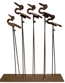 Bill Heise - Iron Bird Grouping Sculpture