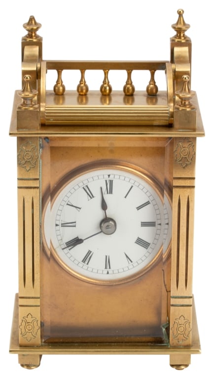 19th Century Gilt Brass Carriage Clock (1 of 8)