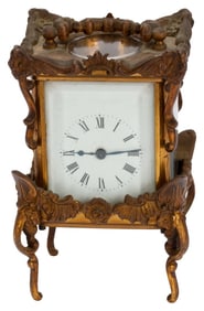 Waterbury Carriage Clock on Decorative Legs