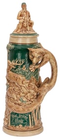 Girmscheid #1032, Glazed Relief Stein, Hunter