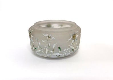 Daum Nancy Freres 'Edelweiss' Vase Bowl