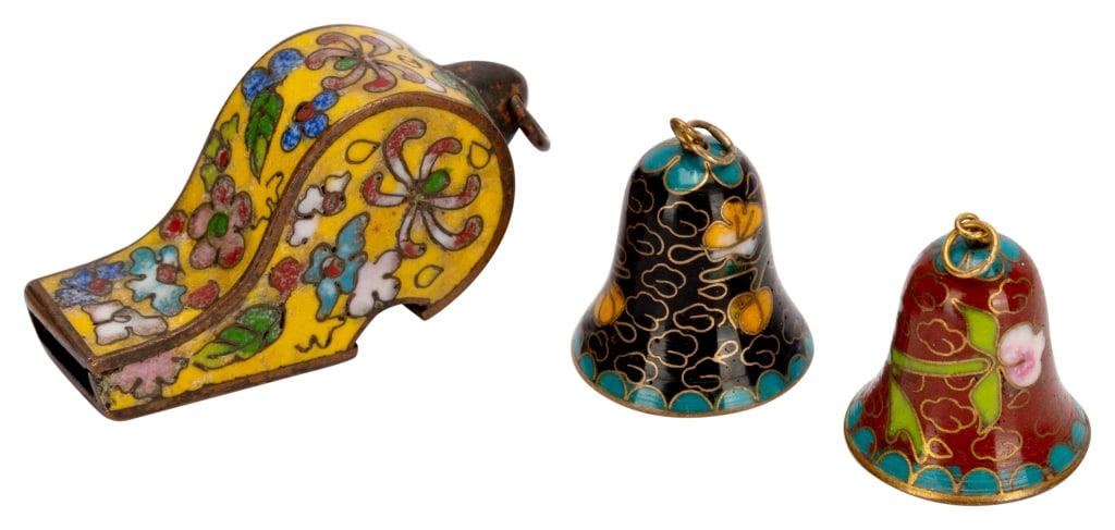 Cloisonne Enamel Three Piece Pendant Charm Lot (1 of 7)