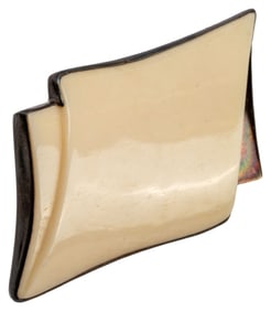 Great Falls Metalworks Sterling Bovine Bone Brooch