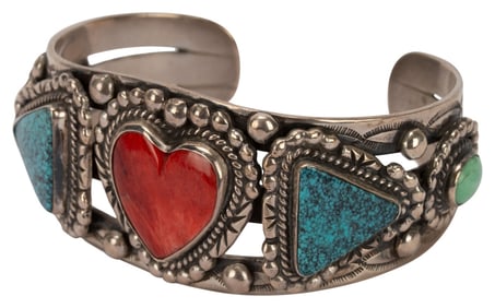 Leo Feeney Sterling Multi Stone Cuff Bracelet