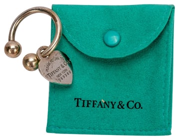 Tiffany & Co. Sterling Heart Tag Key Ring