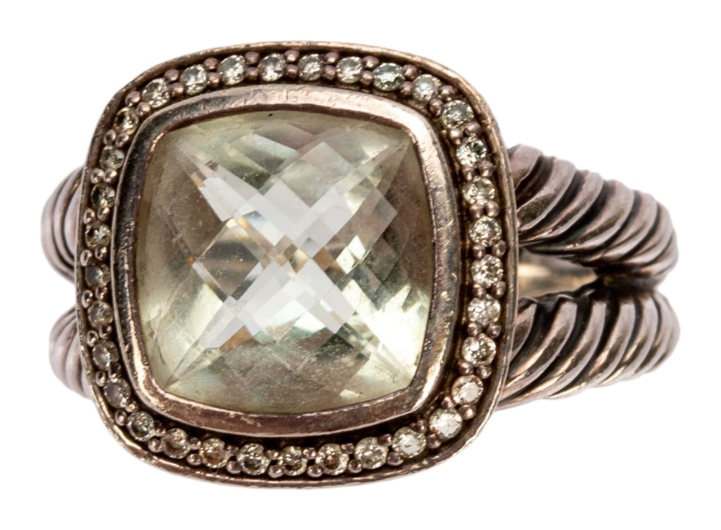 David Yurman Albion White Topaz Sterling Ring (1 of 5)