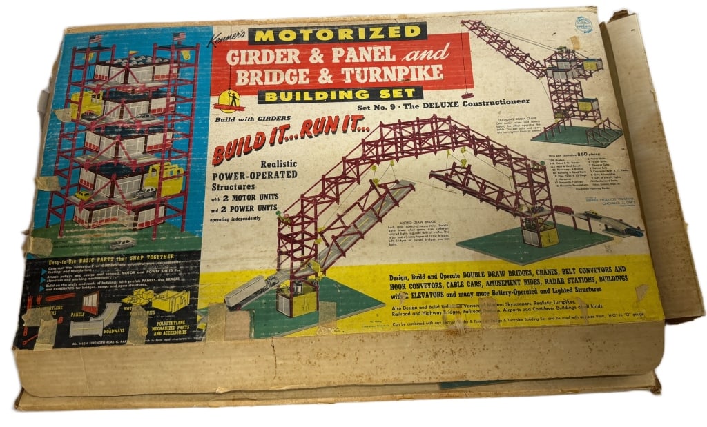 Vintage Motorized Turnpike Bridge Building Set (1 of 6)