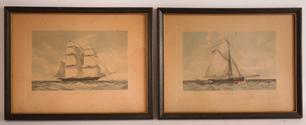 Pair of Royal Navy Clipper Ship Engravings (1 of 10)
