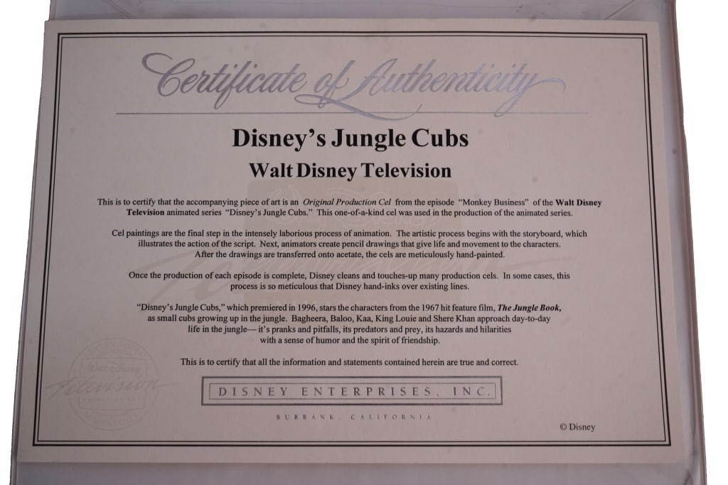 Disney "Monkey Business" Animation Cel - 4