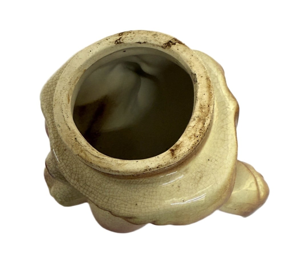 1950s Bisque Ceramic Teddy Bear Cookie Jar - 6