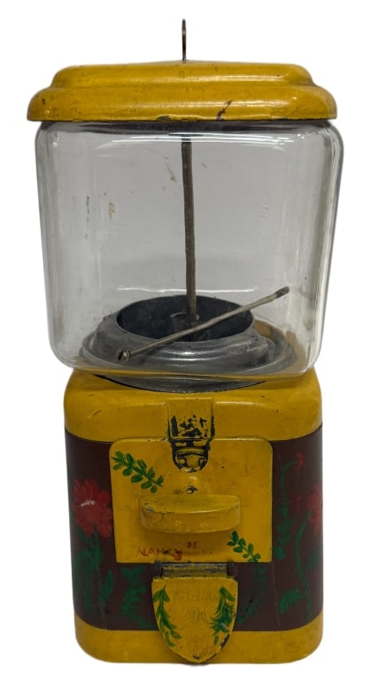 Vintage Oak "Acorn" Gumball Vending Machine (1 of 5)