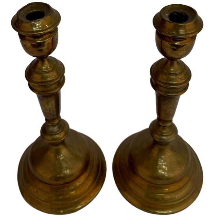 Marcin Jarra Brass Candlestick Pair - 2