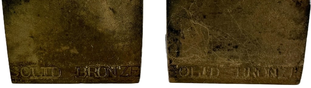 High Relief Bronze Bookends - 3