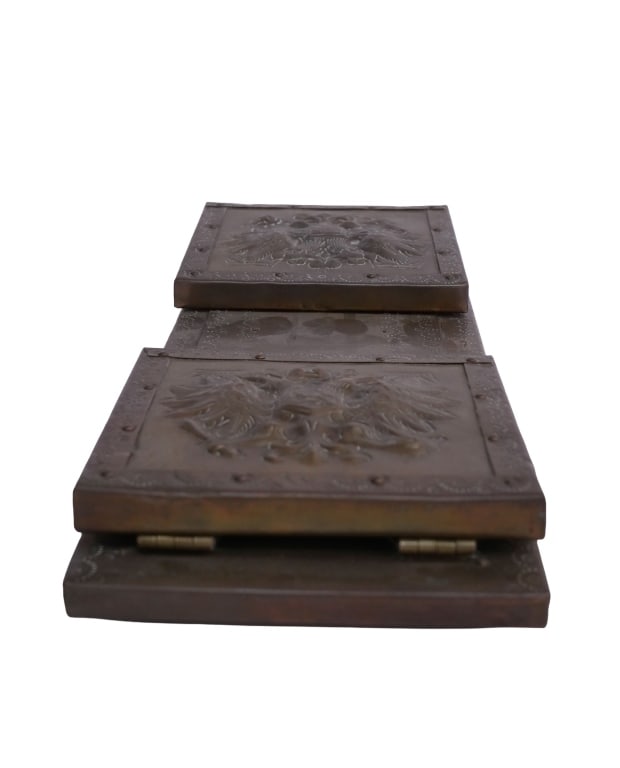 Antique Adjustable Brass Book Slide - 3