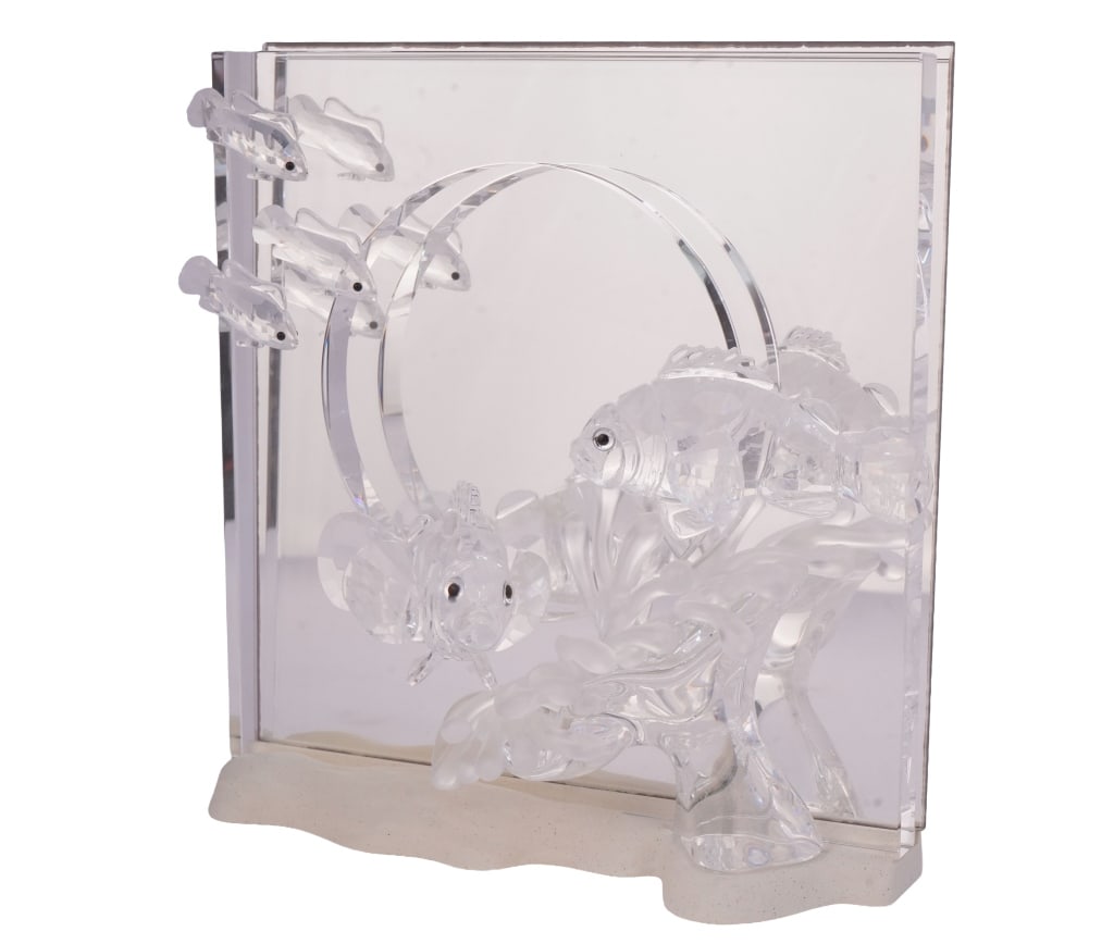 Swarovski Crystal "Wonders of the Sea" Figurine: Item/Description: "Harmony", the 2005 Annual Edition and first release in the Swarovski Wonders of the Sea trilogy. Designed by Martin Zendron, this crystal piece features two clownfish swimming amids