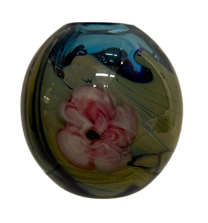John Simpson Signed Studio Art Glass Paperweight (1 of 6)