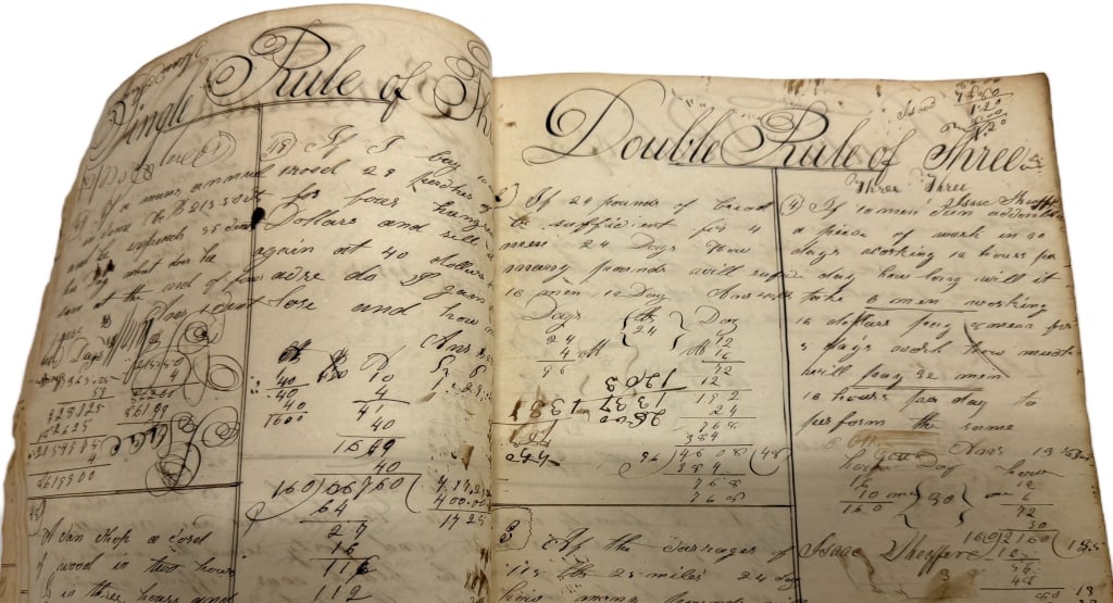 Early 19th c. Handwritten Arithmetic Manuscript - 4