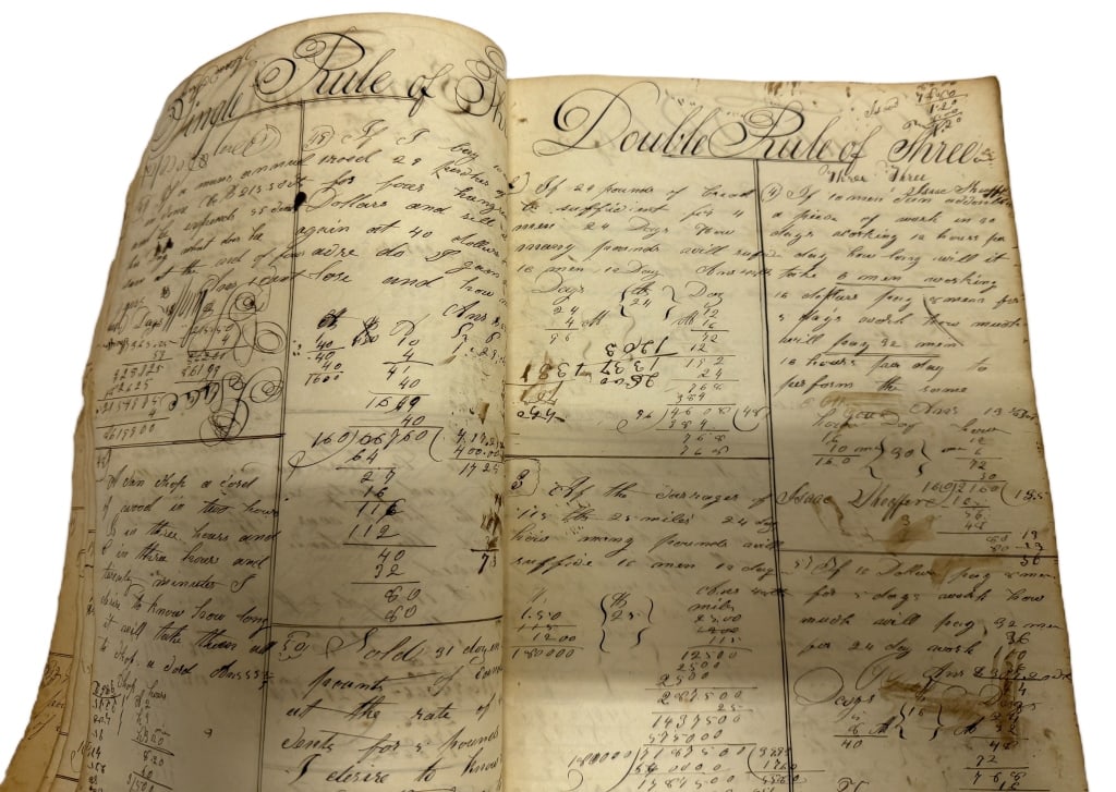 Early 19th c. Handwritten Arithmetic Manuscript - 5
