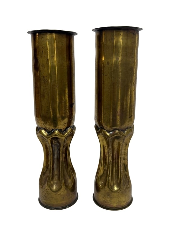 WWI Artillery Shell Trench Art Brass Vases (1 of 5)