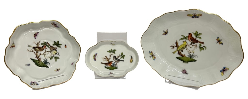 Herend Hungary Rothschild Bird Porcelain Dish Lot (1 of 10)