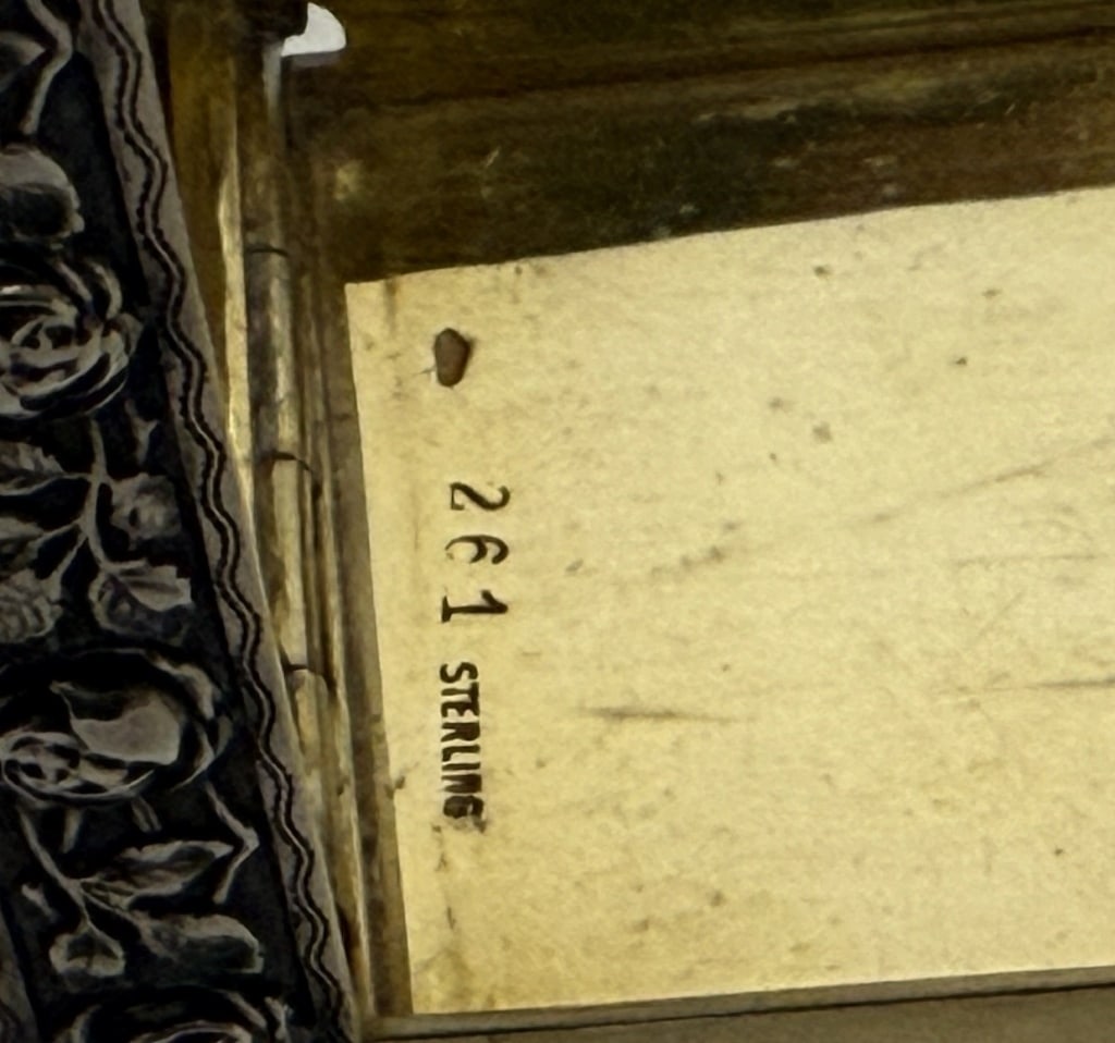 Silver Art Deco Cigarette Case with Clock - 3