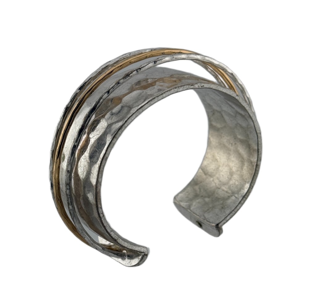 Robert Lee Morris Hammered Silver Plated Cuff - 3