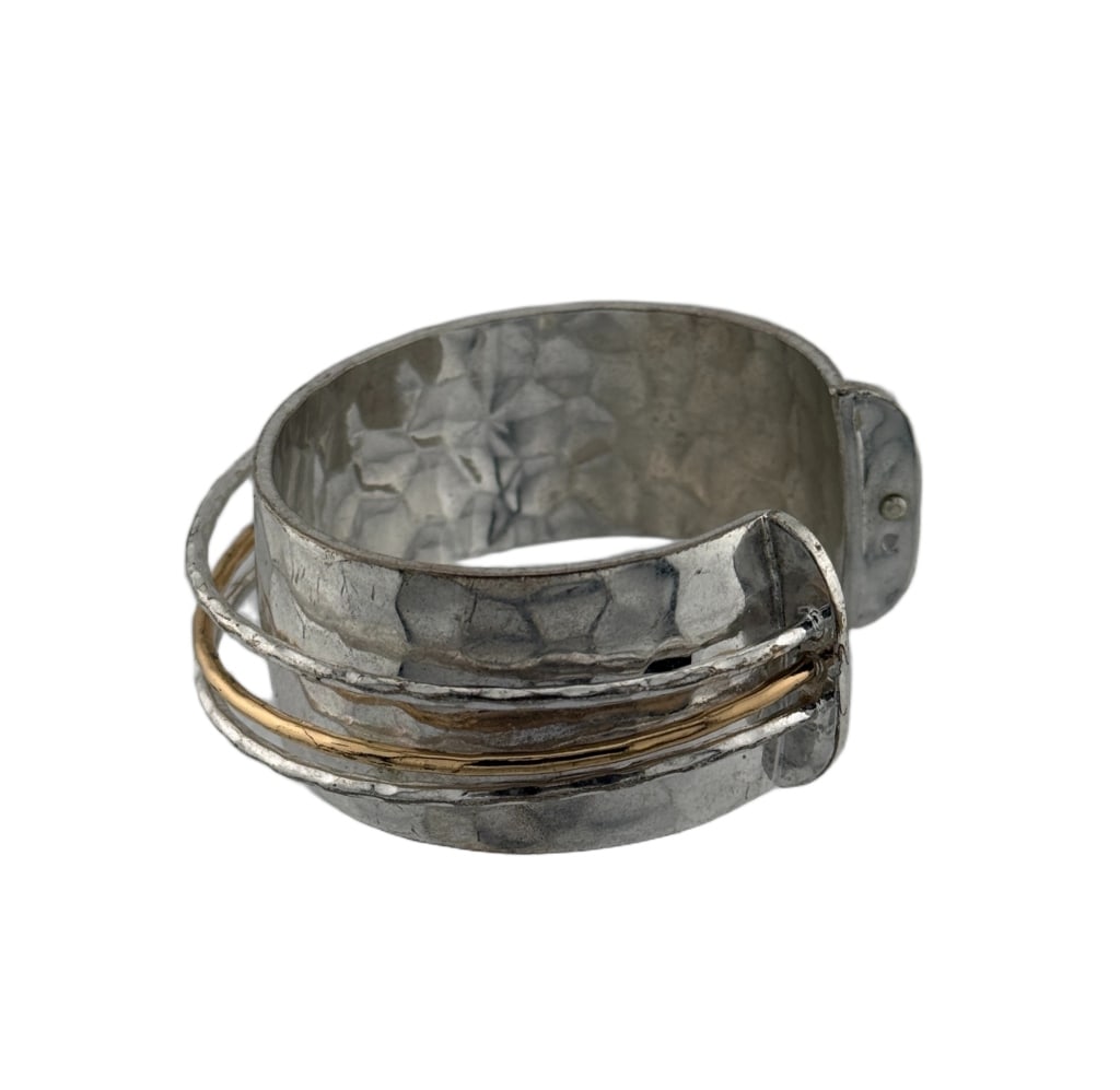 Robert Lee Morris Hammered Silver Plated Cuff - 4