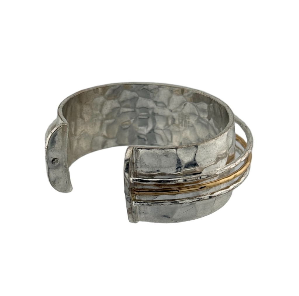 Robert Lee Morris Hammered Silver Plated Cuff - 5