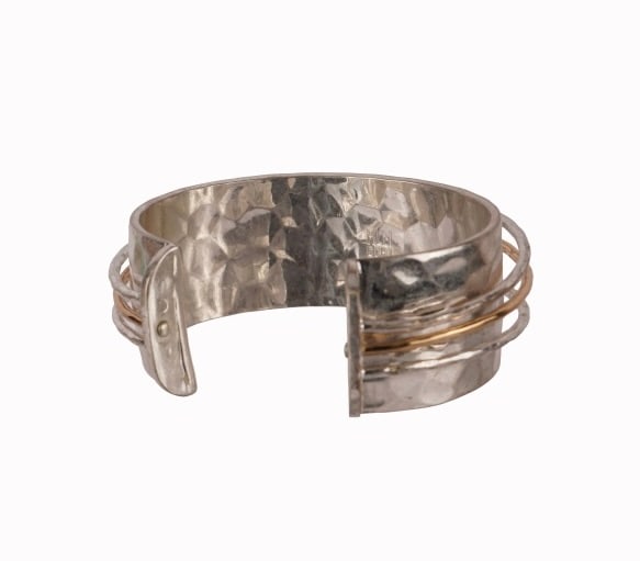 Robert Lee Morris Hammered Silver Plated Cuff - 6
