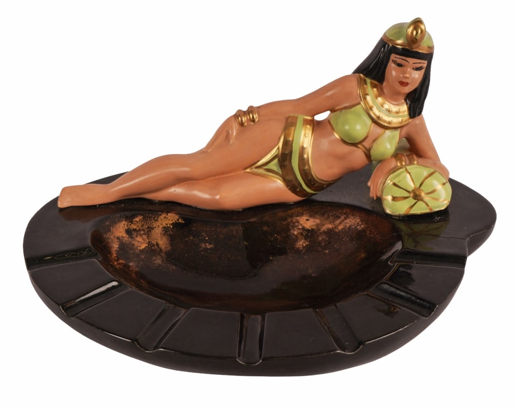 MCM Dorothea Wight Signed Egyptian Figural Ashtray (1 of 4)