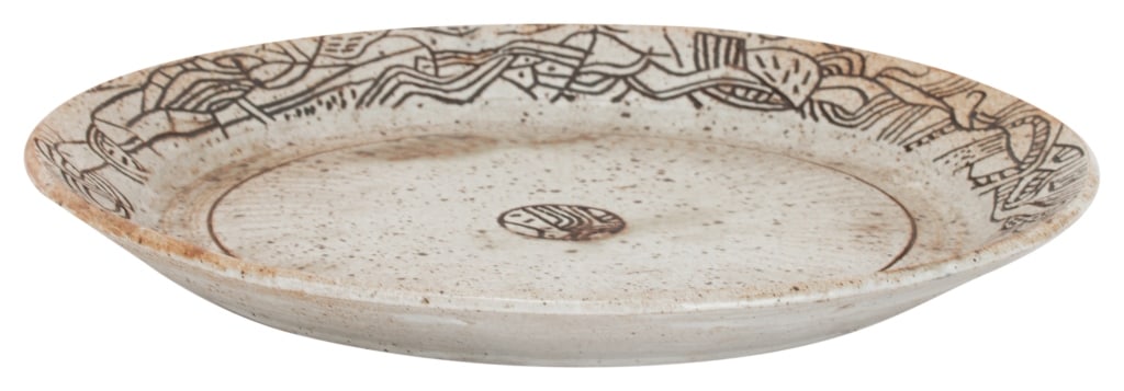 Korean Buncheong-Style Stoneware Dish - 4