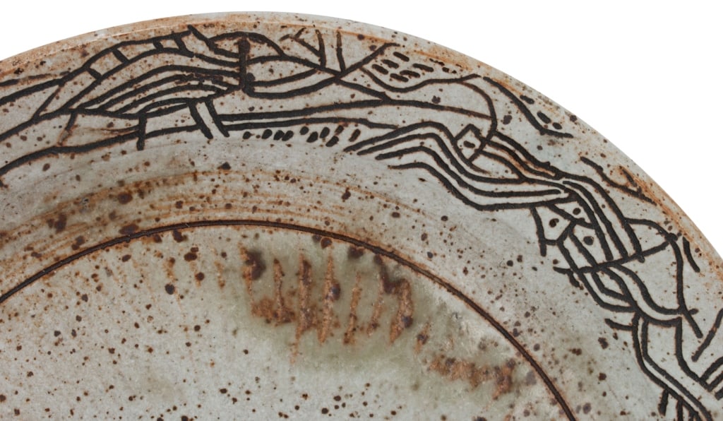Korean Buncheong-Style Stoneware Dish - 6