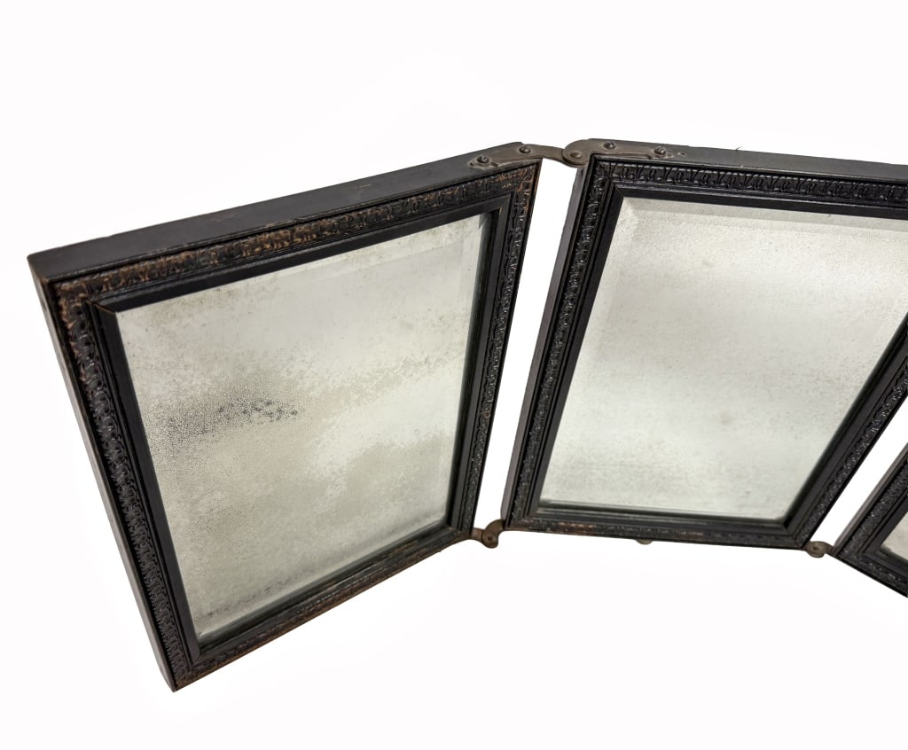 Antique Tri-Fold Vanity Mirror - 2