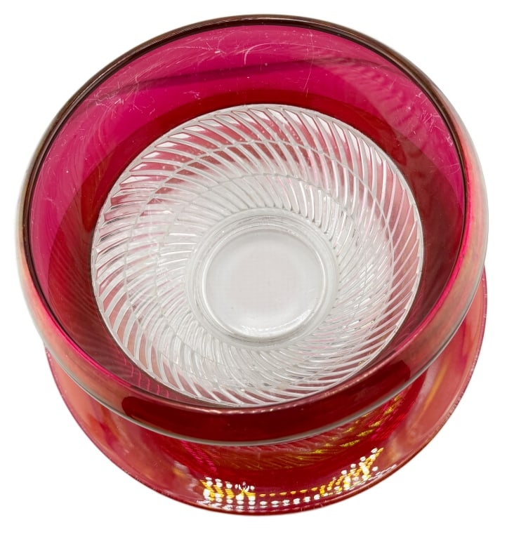 Crystal Ruby Bowl and Charger - 3