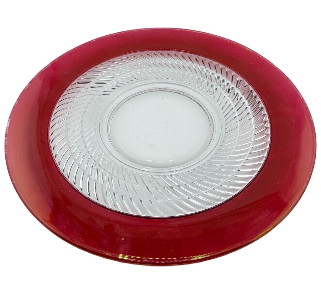 Crystal Ruby Bowl and Charger - 4